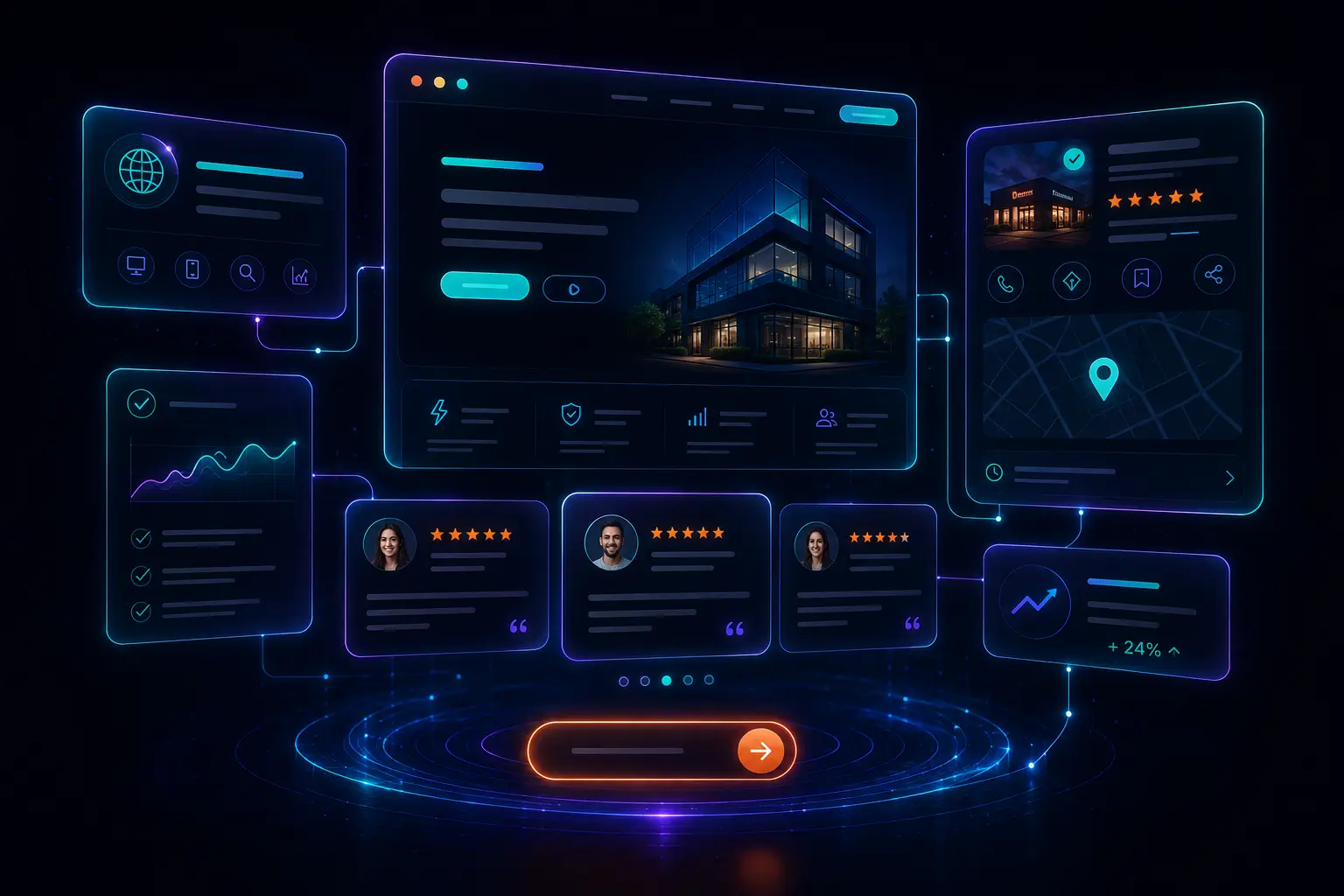 Visual de presencia digital para negocios locales